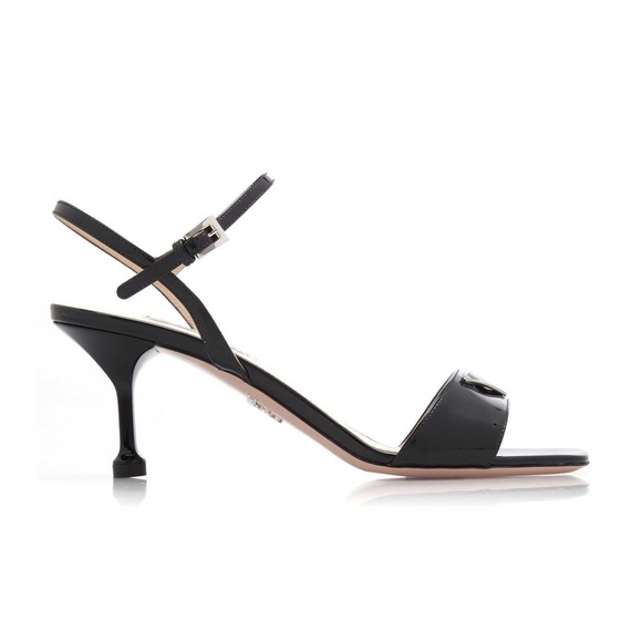 Prada Appliquéd Patent Leather Sandals NIB - Picture 3 of 16
